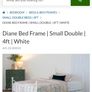 4ft (4 foot) double bed small with mattress Image 2