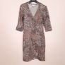 Joseph Ribkoff Brown Snake Leopard Print Sequin Crinkle Bodycon Midi Dress 12UK/40EU Image 8