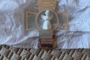 Newbridge ceramic and silver angel cross Christmas decoration