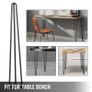 4Pcs Metal Table Legs 24 Inch 3-Rod Hairpin Furniture Legs DIY Home Bench Dining Desk End Coffee Table Feet Accessories Image 5