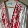 Melissa Odabash Romilly Embroidered Kaftan Cover Up White Watermelon Pink Image 2