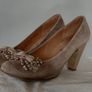 Gabor Sacchetto Beige Shoes w/Floral Detail Image 4