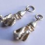 Vintage Sterling Silver 925 Good Luck Leprechaun/Irish Elf Charm Thumb Up Charm , Pendant ( 25 each) Image 3