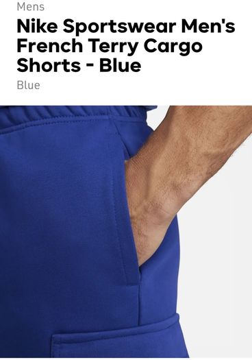 Brand New Nike Swoosh Terry Cargo Shorts - Size - Medium - RRP - 55.00
