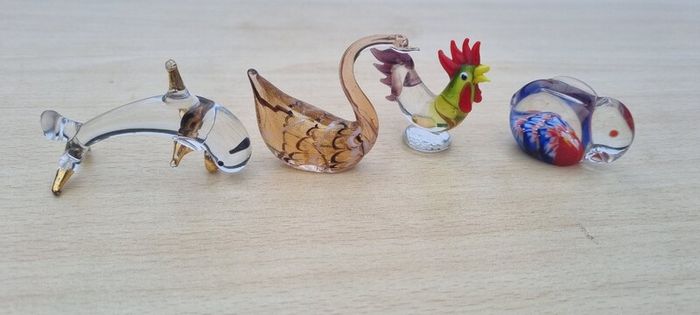 Murano glass small figurines