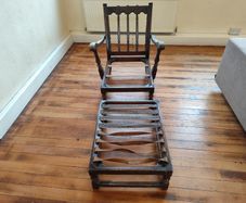 Ercol Windsor Easy Chair Model 445 1970s and footstool
