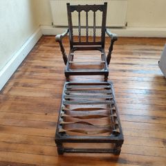 Ercol Windsor Easy Chair Model 445 1970s and footstool