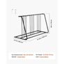 Bike Rack, Fits Tire Width 3 Inch/76.2 mm, Carbon Steel Double-Sided Grid Bike Rack Stand, Freestanding Bicycle Storage Holder for Curbside, Garage, Indoor, Outdoor Parking, 6-Bicycle Capacity Image 2