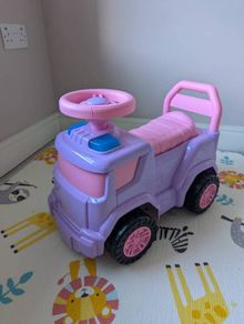 Purple Ride-On Truck for Toddlers