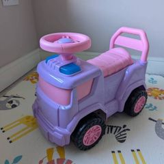 Purple Ride-On Truck for Toddlers