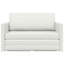 Folding Sofa Bed White 124 x 71 x 78 cm Faux Leather Image 5