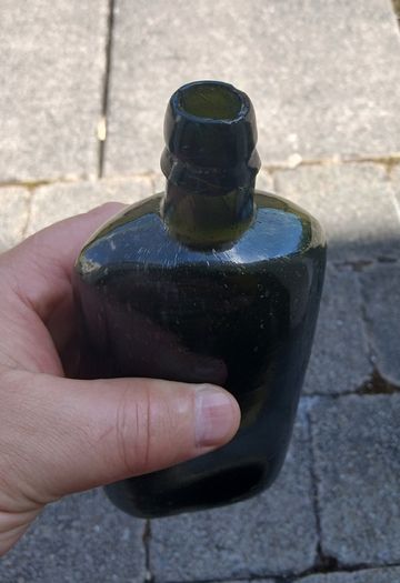 Vintage whiskey flask bottle