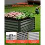 2 Pack Galvanized Raised Garden Beds, 2030 x 1020 x 460 mm, Rectangular Metal Planter Boxes Kit Outdoor, Elevated Planting Box with Gloves, Alu-Zinc, for Growing Flowers Vegetables, Dark Gray Image 2
