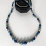 HONORA Blue and White Graduated Freshwater Pearl Necklace with Solid Sterling Silver Clasp Image 2