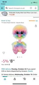 ty asha Ostrich soft toy/plushie