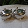 Pair Antique Victorian Sterling Silver Salt Cellars, Birmingham 1888, Deakin & Francis, 38.8g Image 2