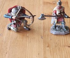 Scheich Knight Archer Kneeling Plus Berliner Zinn Figure. Both In Good Condition.  See Photos For Same.