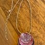 Matching purple necklace and earrings Image 2