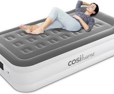 Single Sized Air Bed - Premium Single Air Mattress With a Built-in Electric Pump, Integrated Raised Pillow and Storage Bag MULTIPLE SIZES AVAILABLE (FREE POSTAGE)