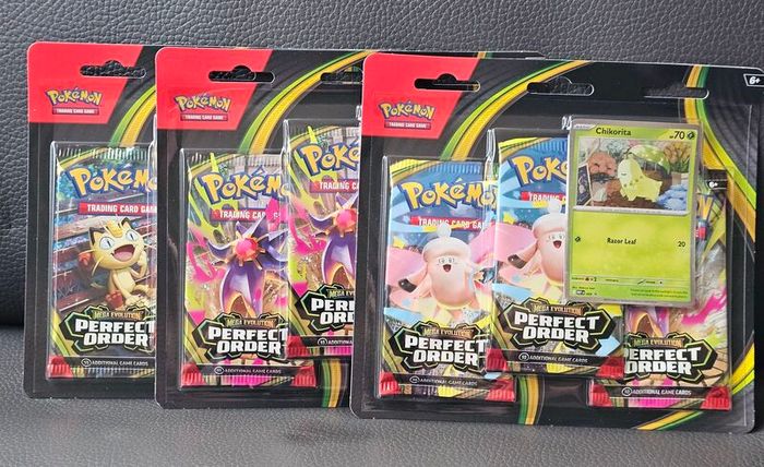 Pokemon TCG Mega Evolution Perfect Order 3 Pack Blister Pack Brand New Sealed