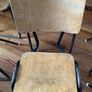 Set of 6 Vintage School Stacking industrial chairs Image 4