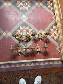 brass wall light