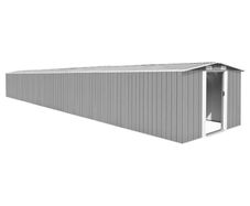 Garden Shed Grey 257 x 990x181 cm Galvanised steel