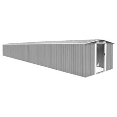 Garden Shed Grey 257 x 990x181 cm Galvanised steel