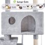 SALE | Cat Tree, 151cm Cat Scratching Post Stable Cat Tower for Large Cat, Activity Centre Cat Climbing Tree with 2 Cat House, Hammock, 4 Sisal Posts, Ladder, and Rest Place for Indoor Cat Image 4