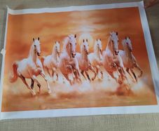 brand new 7 horses canvas print without frame