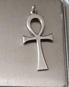 silver large cross with stamp