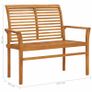 Garden Bench 112 cm Solid Teak Wood Image 6