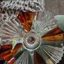 Vintage 1930s Art Deco Amber-Clear Glass Image 2