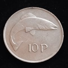 Ireland - 1978 - 10 Pence - Salmon - High Grade - KM.23 - [2207]
