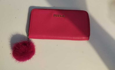 Furla Key Chain Wallet with Furry Key Ring