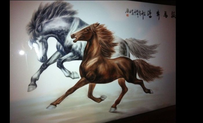 Hand Painting ceramic Horse picture