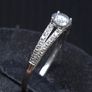 Vintage 9ct White Gold 375 Solitaire Ring Size 59.5 Image 4