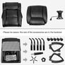 Executive Office Chair, PU Leather Ergonomic Desk Chair, Black High Back, Thick Padded Cushion, Heavy Duty, Height Adjustable, Soft Arms, Reinforced, Comfortable Business Computer Chairs Image 5