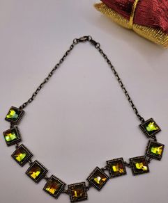 vintage  designer citrine necklace