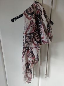 New Look Pink Butterfly Scarf
