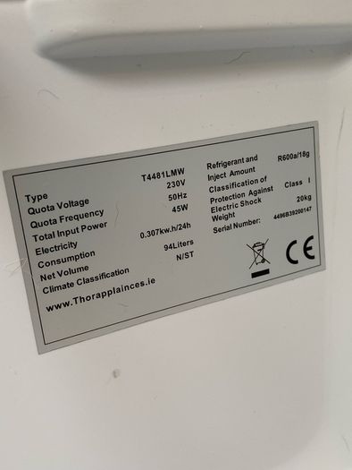 Under counter fridge