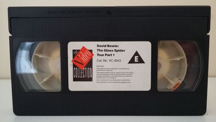 David Bowie: The Glass Spider  Tour Part 1 Vhs Pal Video Tape (RARE)