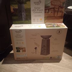 garden solor flower pot and stand light up
