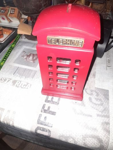 Vintage Telephone Box Money Bank, Postage Available on all my Items or Collection in Rochfortbridge Westmeath