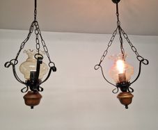 Pair of Vintage French 1970s ceiling lights