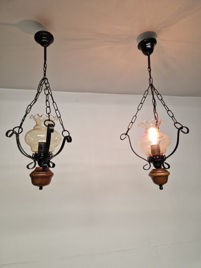 Pair of Vintage French 1970s ceiling lights