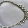 Vintage  Silver Tone Austrian Crystal Diamante Necklace Choker Image 2