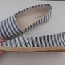 Ladies striped Espadrilles Image 4