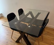 Glass Table & 4 Chairs