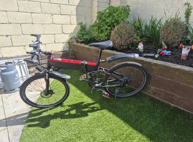 Electric folding bike with 2 battery's.